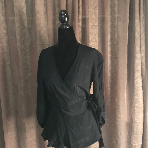 GAP Tops - Black Gap 3/4 sleeve blouse